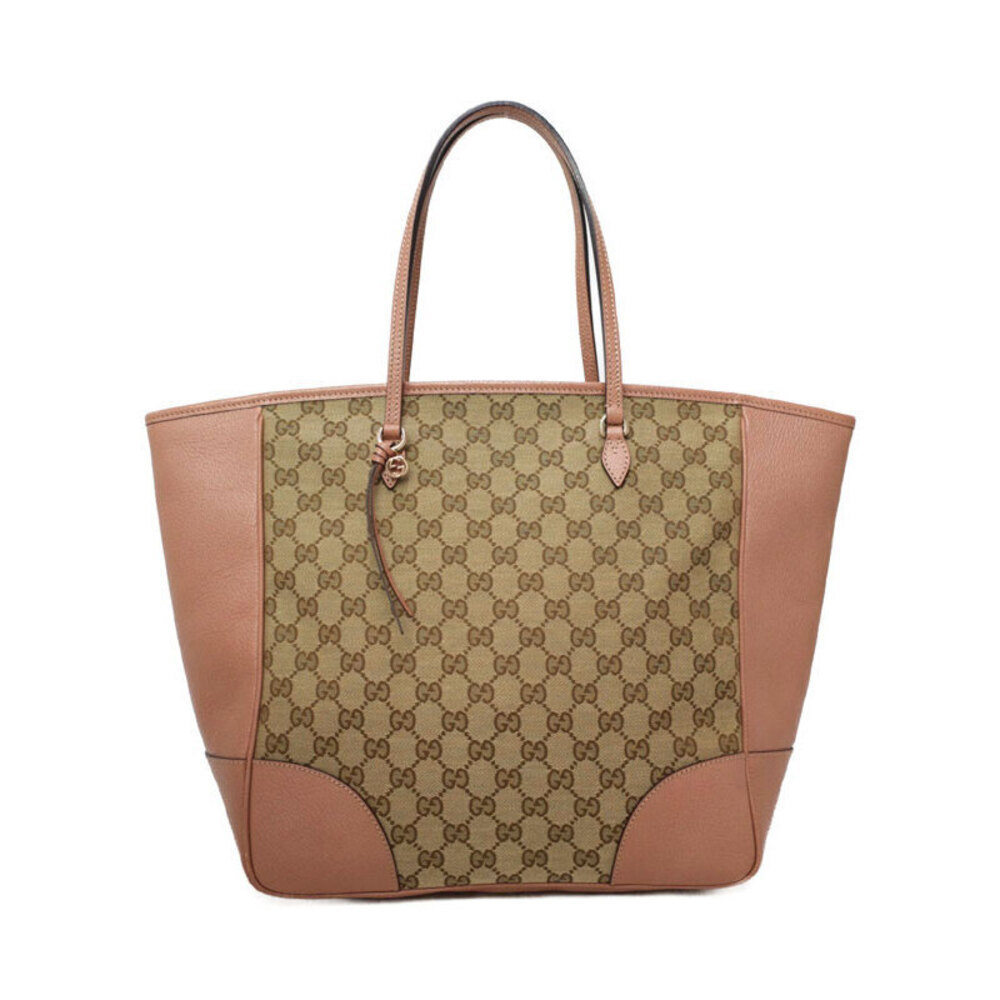 GUCCI Bree Tote Shoulder Bag Brown Pink